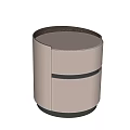 Elegant Modern Gray Leather Nightstand With White Top And Drawer