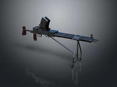 Modern machine gun machine gun rifle semi-automatic rifle 3d model
