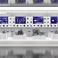 Modern Display Cabinet Display Tools Technology Booth 3d model