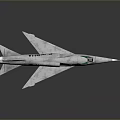 Silver F-WBHA Model Airplane With Pointed Nose Wings Landing Gear And Reflective Surface