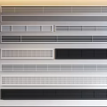 Modern Air Conditioner Vents With Various Grille Patterns And Wall Mounted Design 3d model