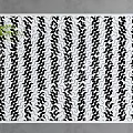 Square Area Rug With Black And White Geometric Wavy Chain Pattern For Home Decor