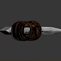 Tactical Weapon Knife With Sharp Forged Blade And Red Ergonomic Handle Design