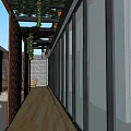 Detached Villa Interior With Wooden Roof Beams Open Kitchen And Dining Space