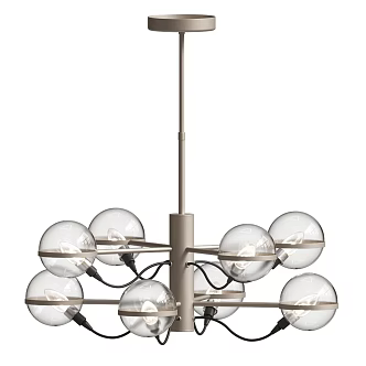 Metal Lux Italian Chandelier Light Luxury Chandelier Glass Chandelier Multi-head Chandelier Metal Chandelier Spherical Chandelier 3d model