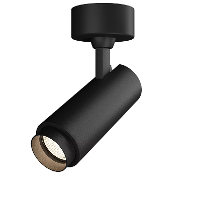 Black Cylindrical Track Mounted LED Spotlight With Sleek Modern Design For Home Lighting 3d model