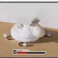 Cute Cartoon Sheep Shaped Soft White Plush Bean Bag Chair for Kids Playroom