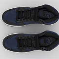 High Top Navy Blue And Black Nike Sneakers With White Sole Design