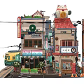 Japanese Toy Block Hand Ornaments 3d model