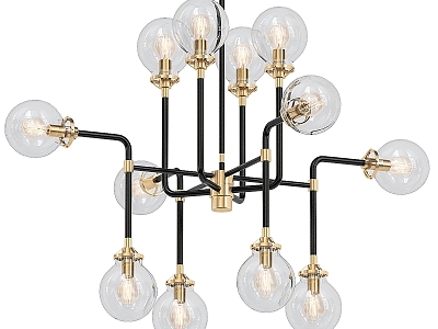 modern chandelier lily 3d model