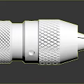 Silver Metal Household Tool With Textured Grip And Cylindrical Design