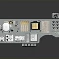 Professional Electronic Control Panel With Multiple Buttons Knobs Display And Interfaces