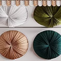 Elegant Ceiling Drapery In White Green Copper And Teal For Decorative Home Styling