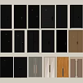 Various Double Doors with Different Styles Colors and Materials on 3d model