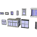 Variety of windows 3d model