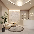 Modern Beauty Hair Salon Interior With Styling Chairs And Elegant Lighting