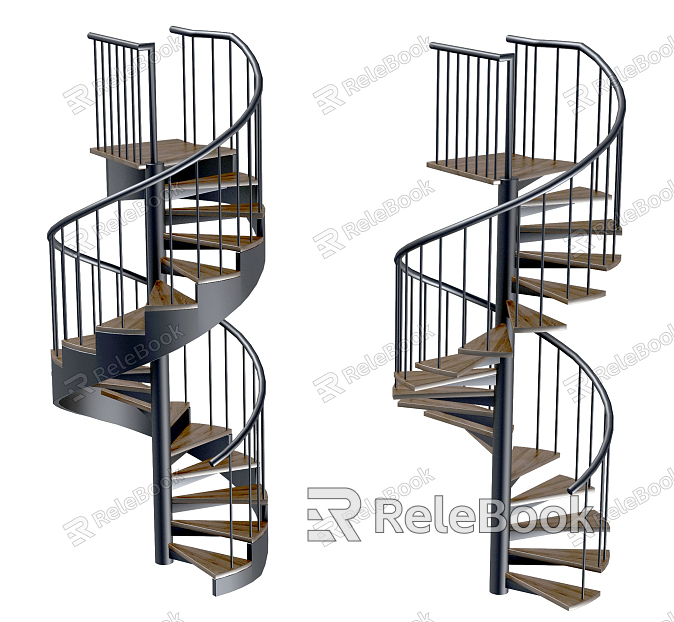 modern revolving staircase model