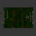 Green Military Chemical Protective Box With Rope Handle And Metal Clasps