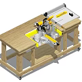 Professional Woodworking Table Saw Power Tool For Precision Cutting On Workbench