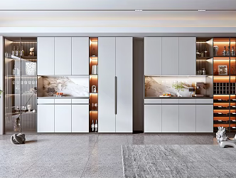 Modern Wine Cabinet 3d model