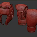 Premium High Quality Golden Boxing Sports Equipment Helmet And Gloves