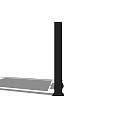 Modern Television With Black Speakers Displaying Airplane On Runway Screen