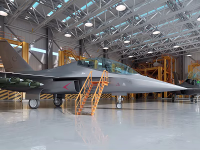 Modern Fighter Trainer Indoor 3d model