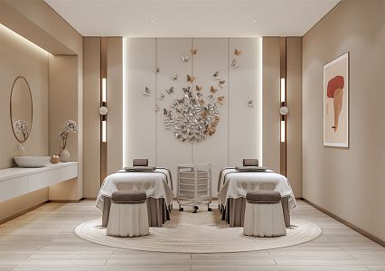 Modern spa beauty salon massage room 3d model