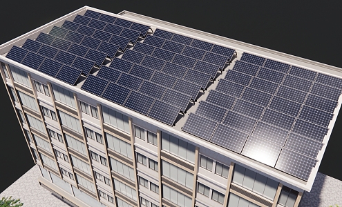 Rural Solar Photovoltaic Panel Design 3d model