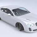 White Luxury Sports Coupe With Two Doors Large Alloy Wheels And Aerodynamic Design