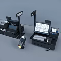 Commercial Equipment Including POS System Cash Register And Credit Card Reader