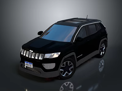 Black SUV Featuring Modern Design Sunroof Alloy Wheels And Front Grille 3d model