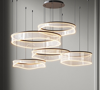 Modern chandelier 3d model