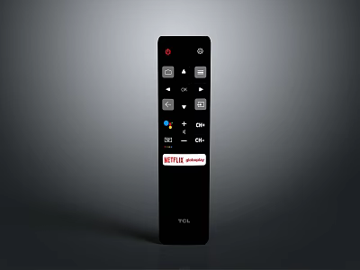 TCL Smart TV Remote Control With Netflix Prime Video Streaming Buttons 3d model