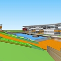 Style Teaching Building International School 3d model