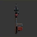 Colorful Pixel Art Weapons Collection Featuring Hammers Chainsaws And Floating Designs 3d model