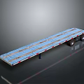 Heavy Duty Flatbed Trailer With Long Steel Platform And Transport Wheels