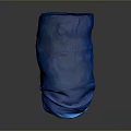 Blue Trash Bag Filled With Various Daily Household Waste Items