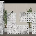 Modern partition screen 3d model