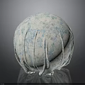 Decorative Sphere With Blue And White Plant Pattern For Home Decoration