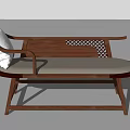 New Chinese-style chaise longue 3d model