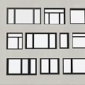 Modern windows combination windows glass windows floor-to-ceiling windows balcony windows bay windows bedroom windows sliding windows casement windows doors and windows 3d model