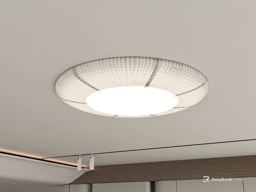Modern Round Ceiling Light With Bright Illumination In Minimalist Home 3d model