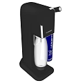 Black Automatic Water Dispenser With Modern Sleek Design And Transparent Water Bottle