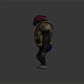 Gorilla Creature Character With Pink Headgear Ammunition Belt Vest And Shorts
