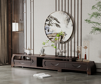 New Chinese TV Cabinet 3d model