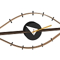 Modern clock art clock eye wall clock 3d model