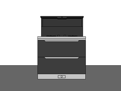 Modern Kitchen Appliance With Drawer Compartments And Sleek Panel Design 3d model