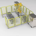 Industrial robot loading and unloading module automatic production line 1210 3d model