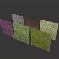 Stone Wall Panels With Various Textured Designs For Home Interior Decor 3d model